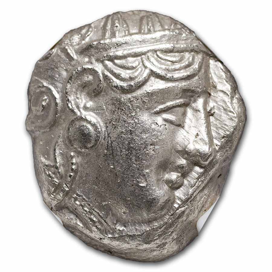Attica Athens Silver Tetradrachm Owl (353-294 BC) MS NGC 4/3