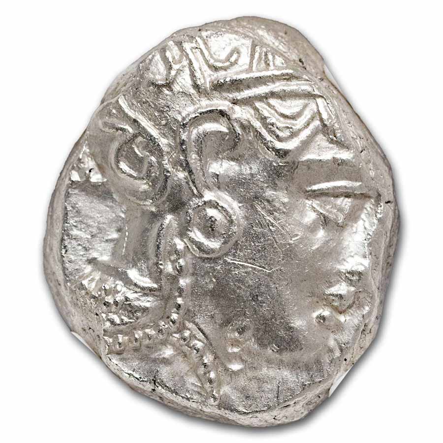 Attica Athens Silver Tetradrachm Owl (353-294 BC) MS NGC 3/2
