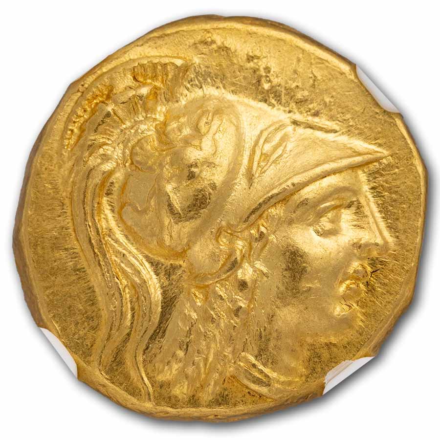 Macedonia Gold Stater Alexander III (336-323 BC) Ch AU NGC (4/4)