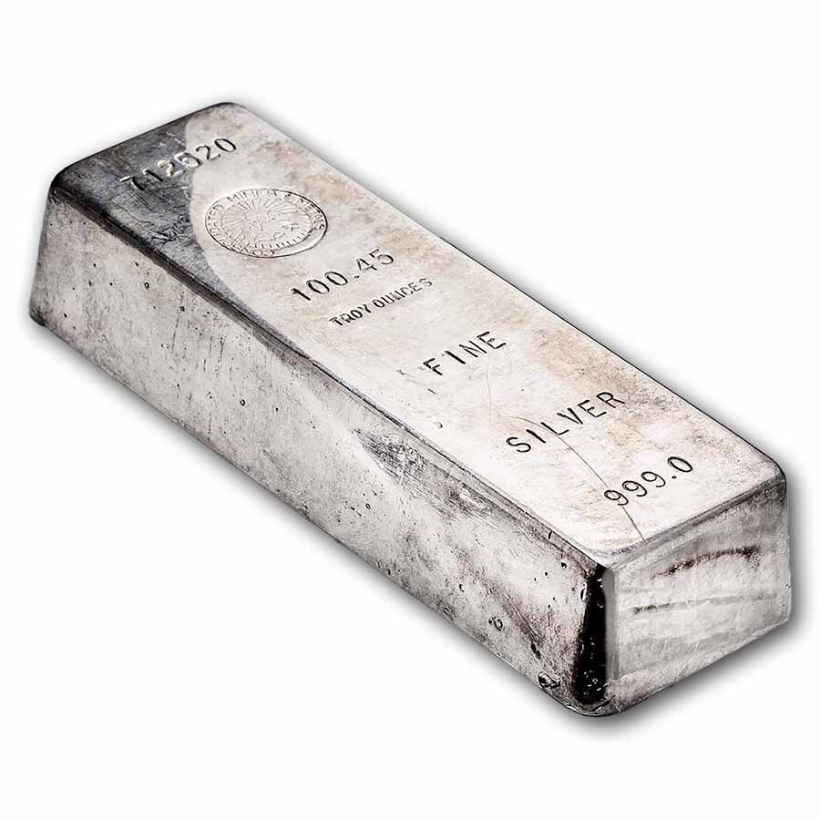 100.45 oz Silver Bar - Consolidated Mines and Metals