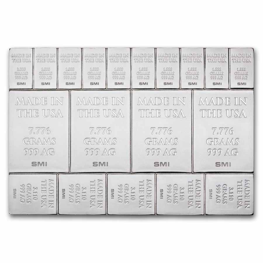 2 oz Silver Bar - SMI Breakway Prepper Eagle Bar (.9999 Fine)