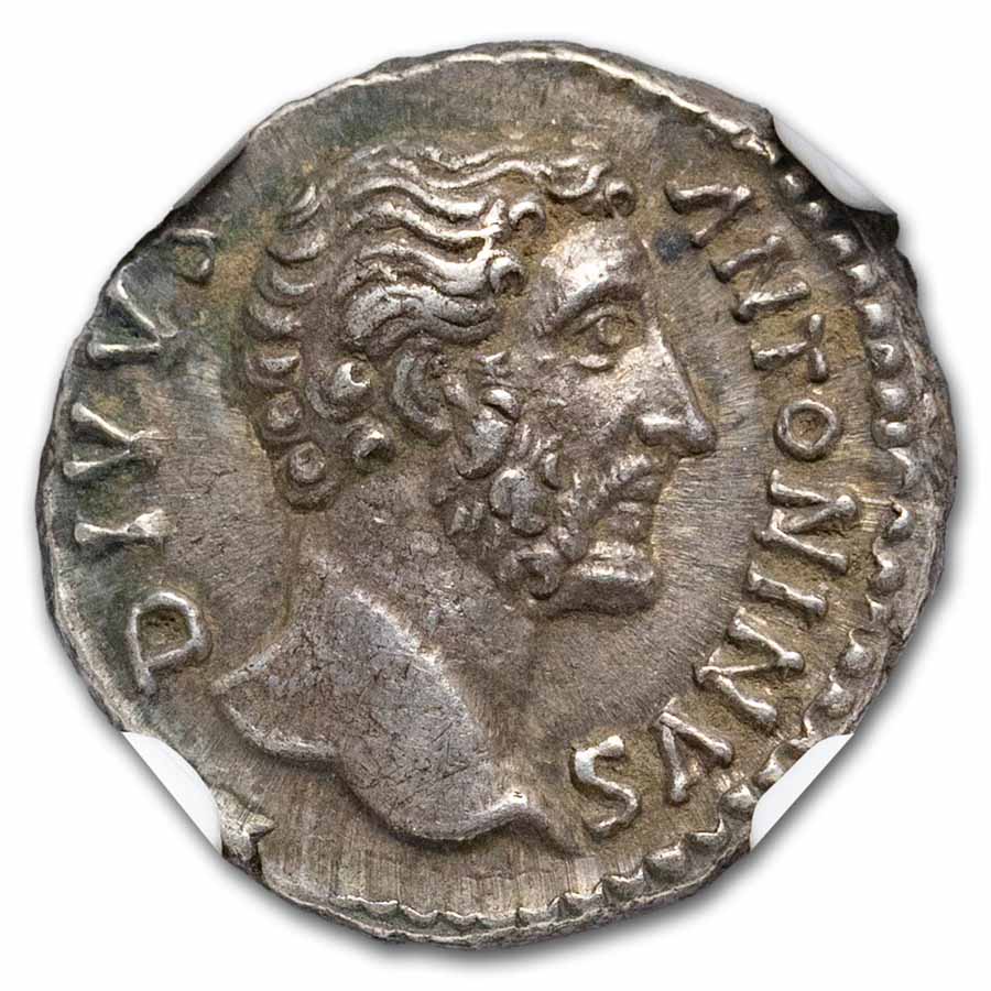 Roman Denarius Antoninus Pius (138-161 AD) CH XF NGC (Random)