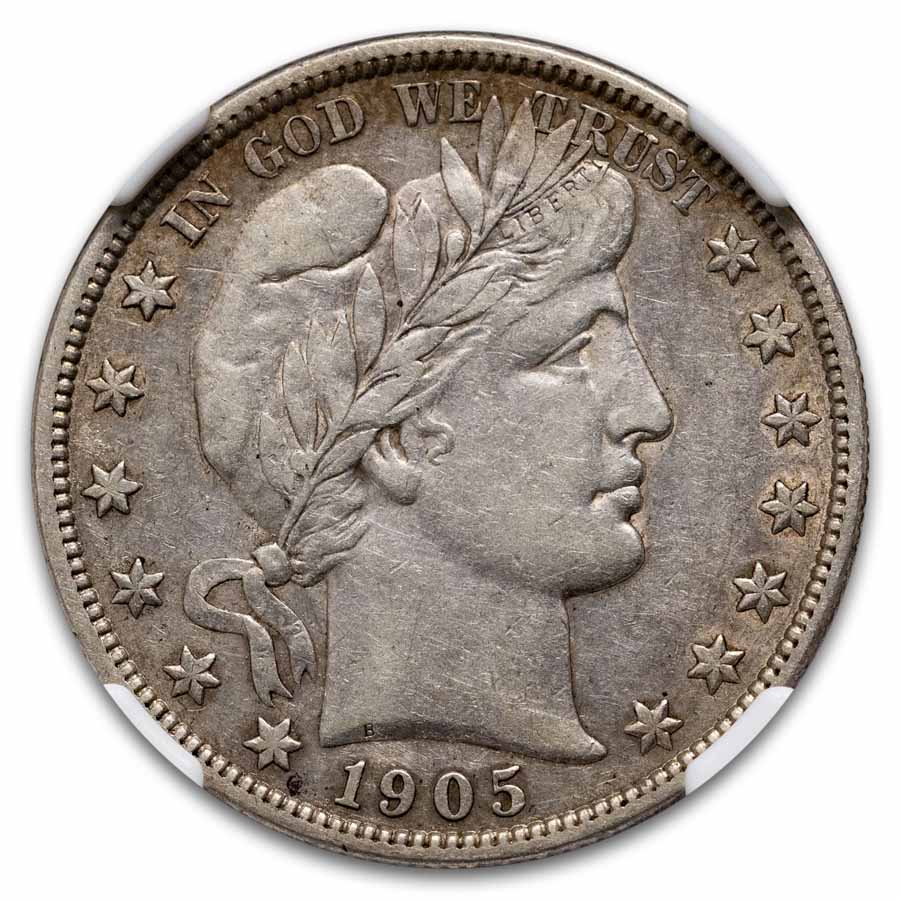 1905-S Barber Half Dollar XF-45 NGC