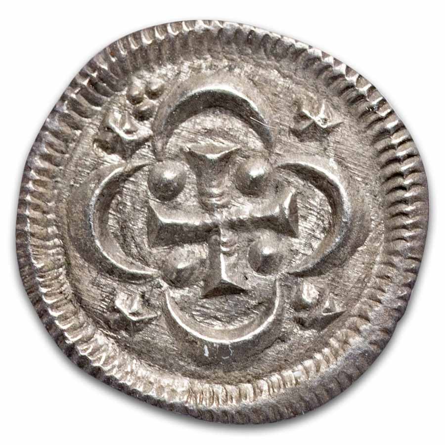 Kingdom of Hungary Silver Denar Stephen II (1116-31 AD) AU-58 NGC