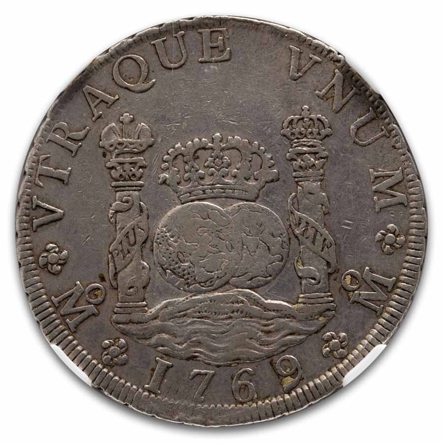1769-Mo MF Mexico Silver 8 Reales "Pillar Dollar" XF-40 NGC