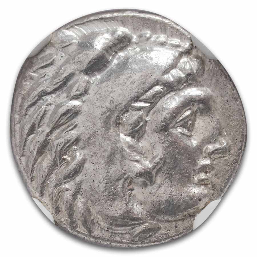Macedonia AR Silver Drachm Philip III (323-317 BC) XF NGC (4/3)