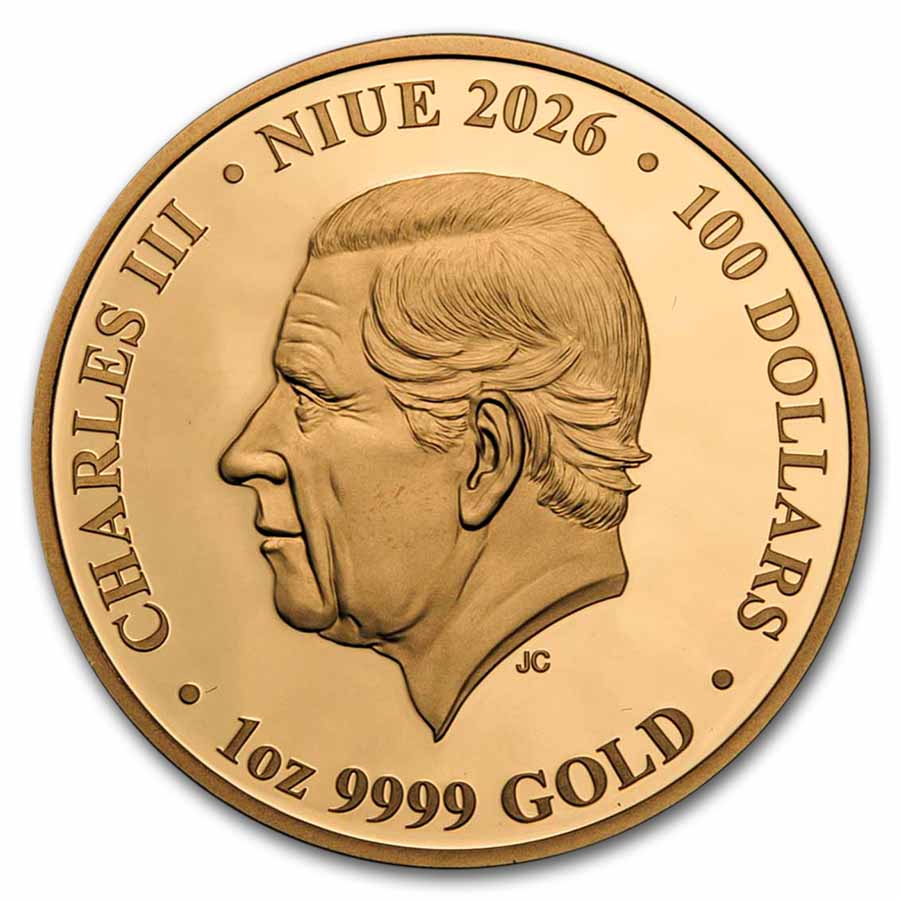 2026 Niue 1 oz Gold Queen of Hearts Proof (with Box & COA)