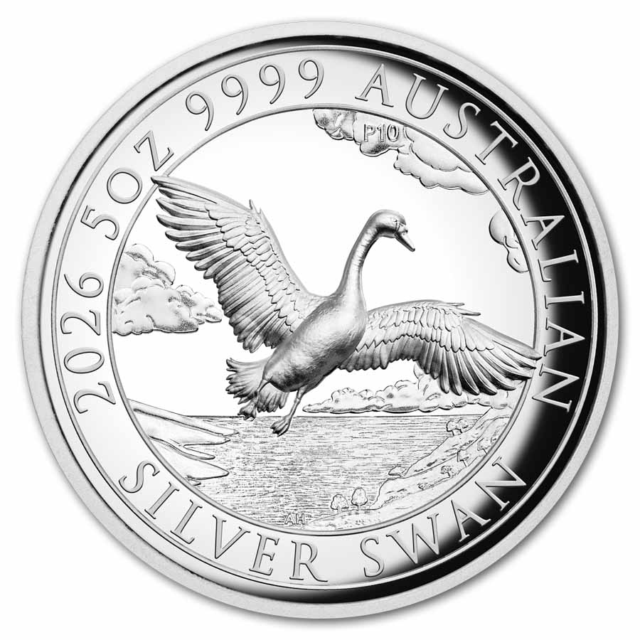 2026 AUS 5 oz Silver Swan COA #2 PR-70 PCGS DCAM HR FS