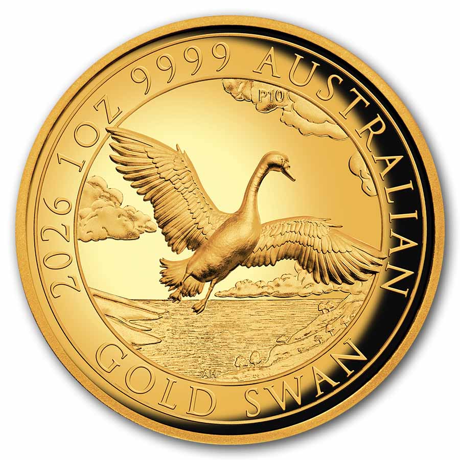 2026 Australia 1 oz Gold Swan COA #2 PR-70 PCGS HR DCAM (FDI)