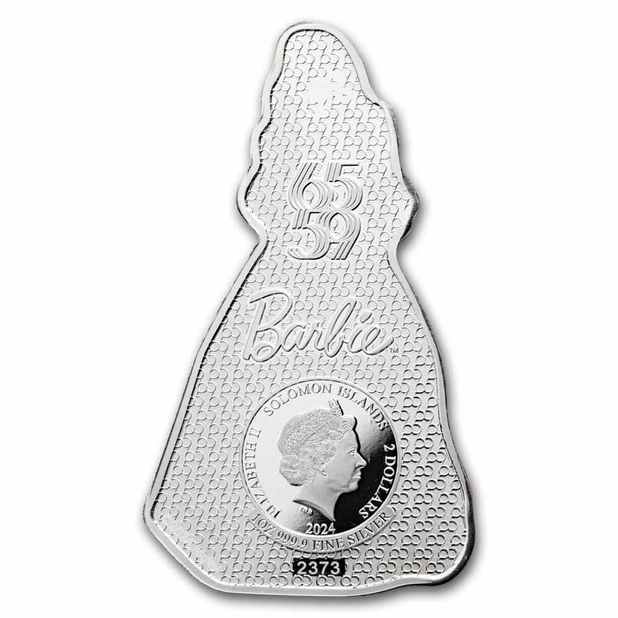 2024 PAMP 1 oz Ag Barbie 65th Blue Sapphire Anniversary Coin Only