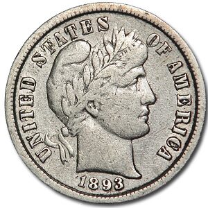 1893-S Barber Dime Fine