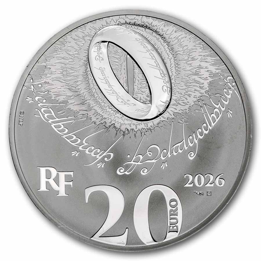 2026 France Silver €20 25th Anniversary The Lord of the Rings HR