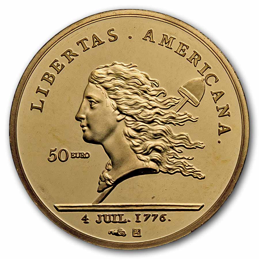2026 France 1/4 oz Gold History of American Independence: Liberty