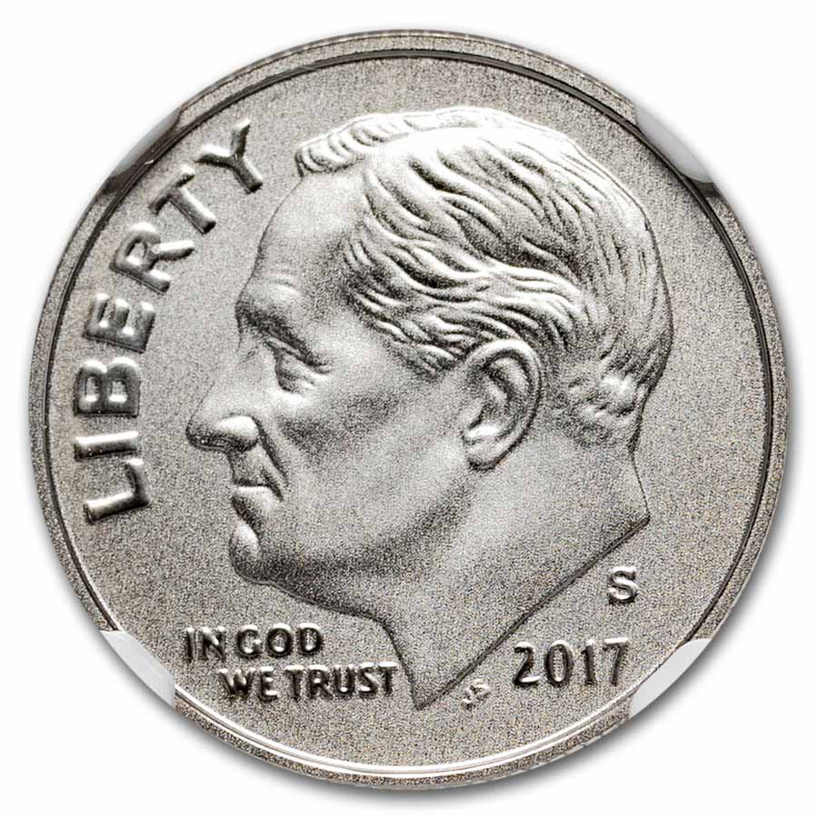 2017-S Roosevelt Dime Enhanced Finish SP-70 NGC