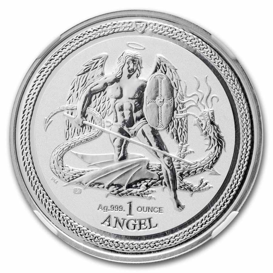 2016 Isle of Man 1 oz Silver Angel Reverse Proof PF-70 NGC