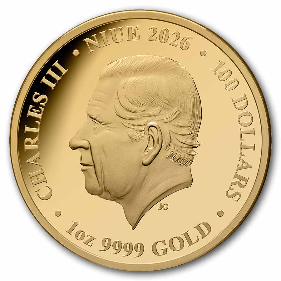 2026 Niue 1 oz Gold Red Back Spider Deadly & Dangerous PF (Box)