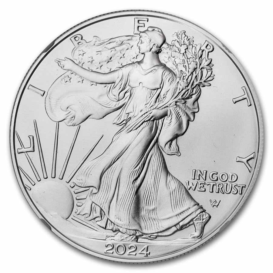 2024-W Burnished Silver Eagle MS-70 NGC (Moy)