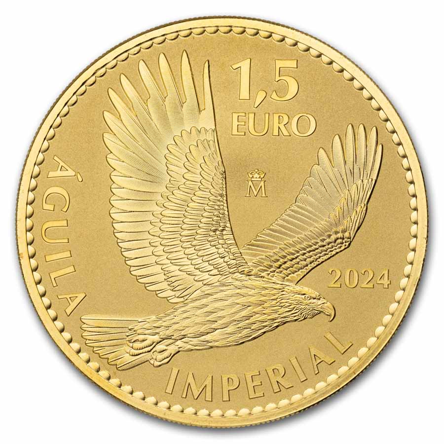 2024 Spain 1 oz Gold Reverse Proof Eagle Doubloon (No COA)