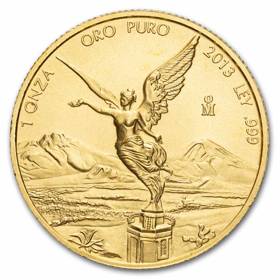 2013 Mexico 1 oz Gold Libertad BU (Abrasions)
