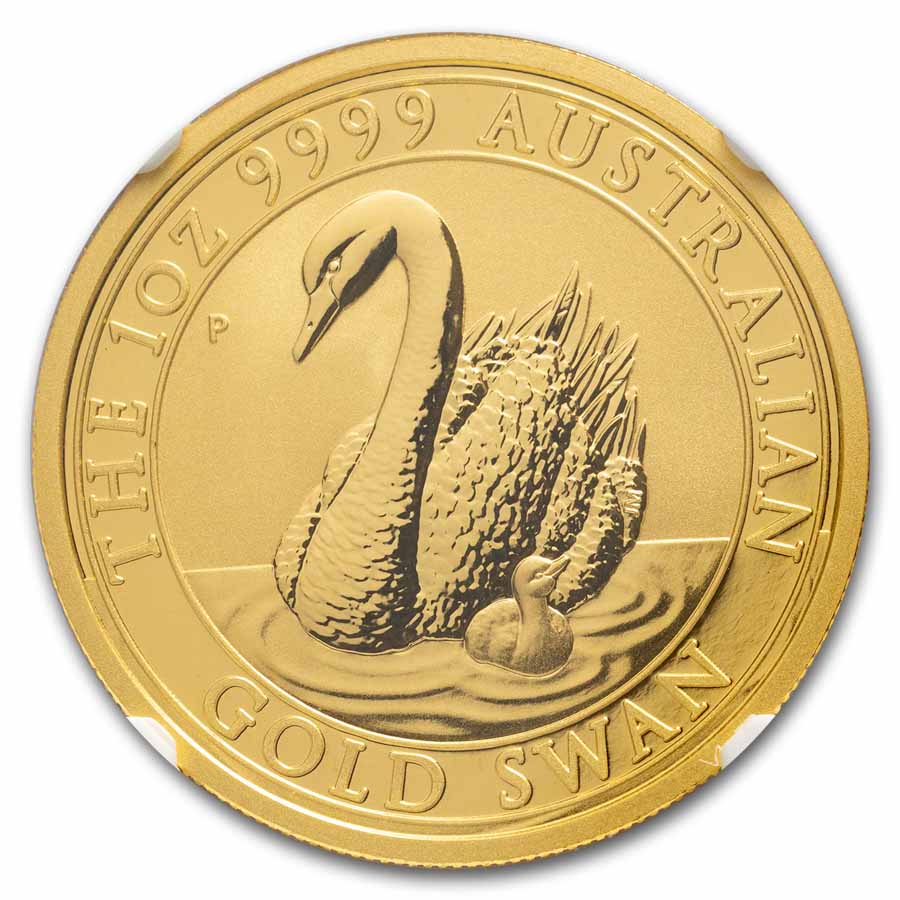 2018 Australia 1 oz Gold Swan MS-70 NGC