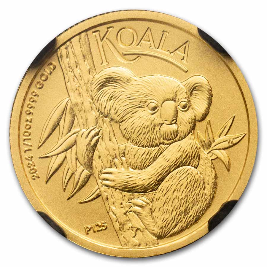 2024 Australia 1/10 oz Gold Koala MS-70 NGC