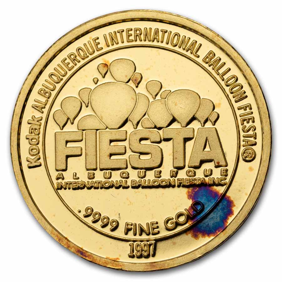 1/4 oz Gold Round - Albuquerque Balloon Fiesta (Random Motif)