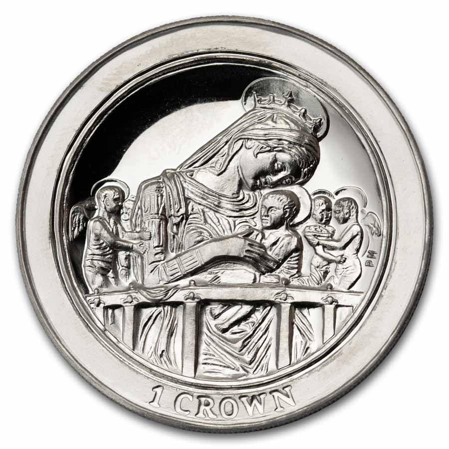 2013 Isle of Man 1 oz Platinum 1 Crown Birth of Christ