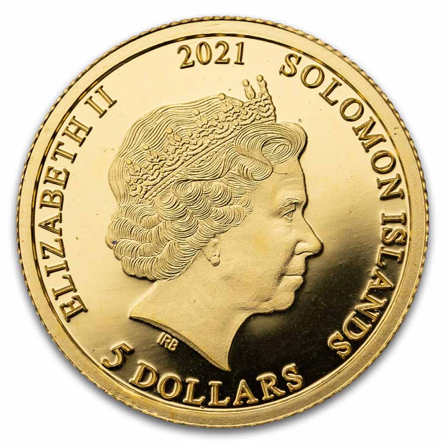 2021 Solomon Islands 1/8 oz Gold 9/11 Anniversary