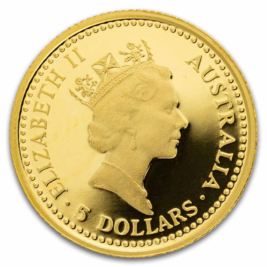 1992 Australia 1/20 oz Gold Nugget Eagle Privy Proof