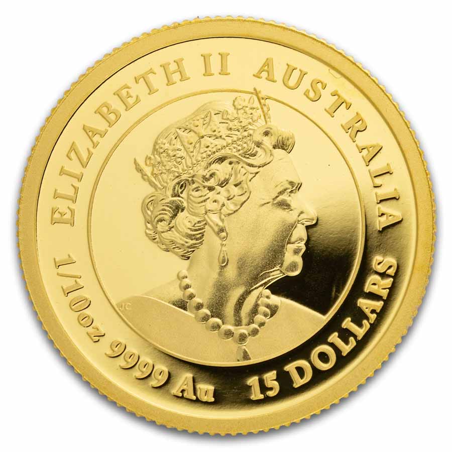 2023 Australia 1/10 oz Gold Lunar Rabbit Proof (Coin Only)