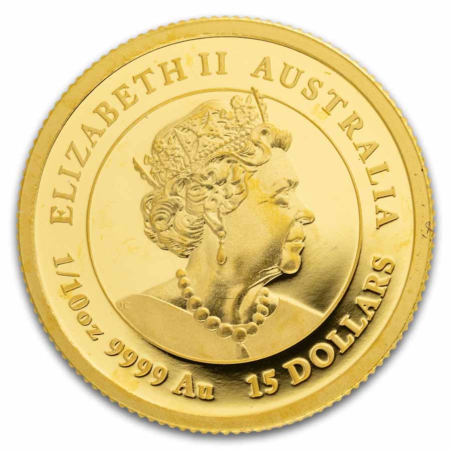 2021 Australia 1/10 oz Gold Lunar Ox Proof (Coin Only)