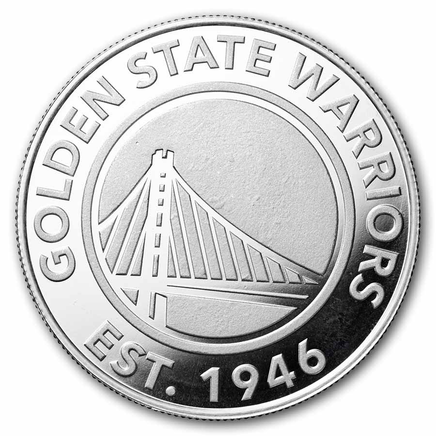 NBA Golden State Warriors 1 oz Silver Round (w/Box)
