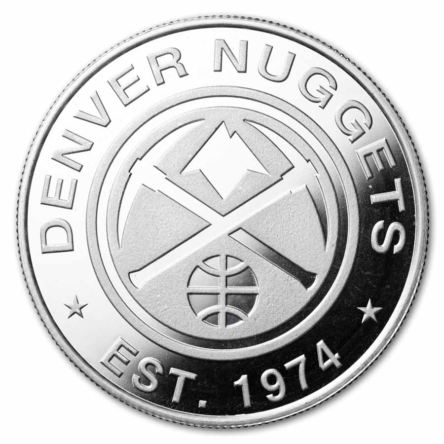 NBA Denver Nuggets 1 oz Silver Round (w/Box)
