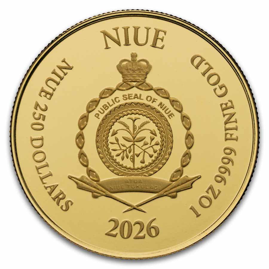 2026 Niue 1 oz Gold Coin - Lady Justice BU