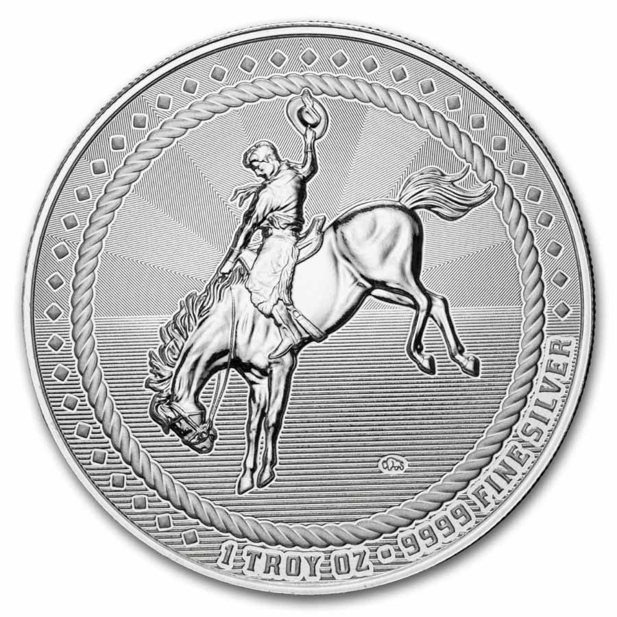 1 oz Silver Round - Scottsdale Mint (Cowboy)