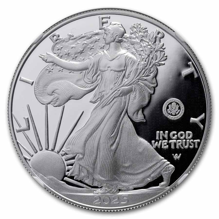 2025-W 1 oz Proof Silver Eagle PF-70 NGC (Army Privy)