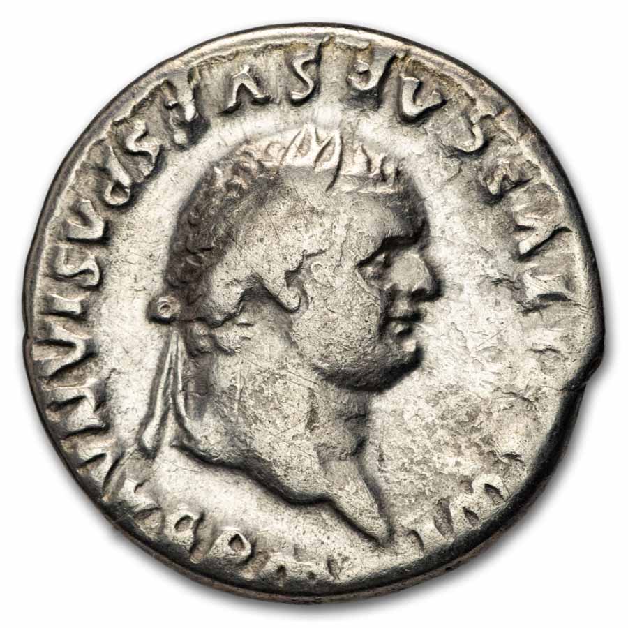 Roman Empire AR Denarius Titus (79-81 AD) VF (Random)