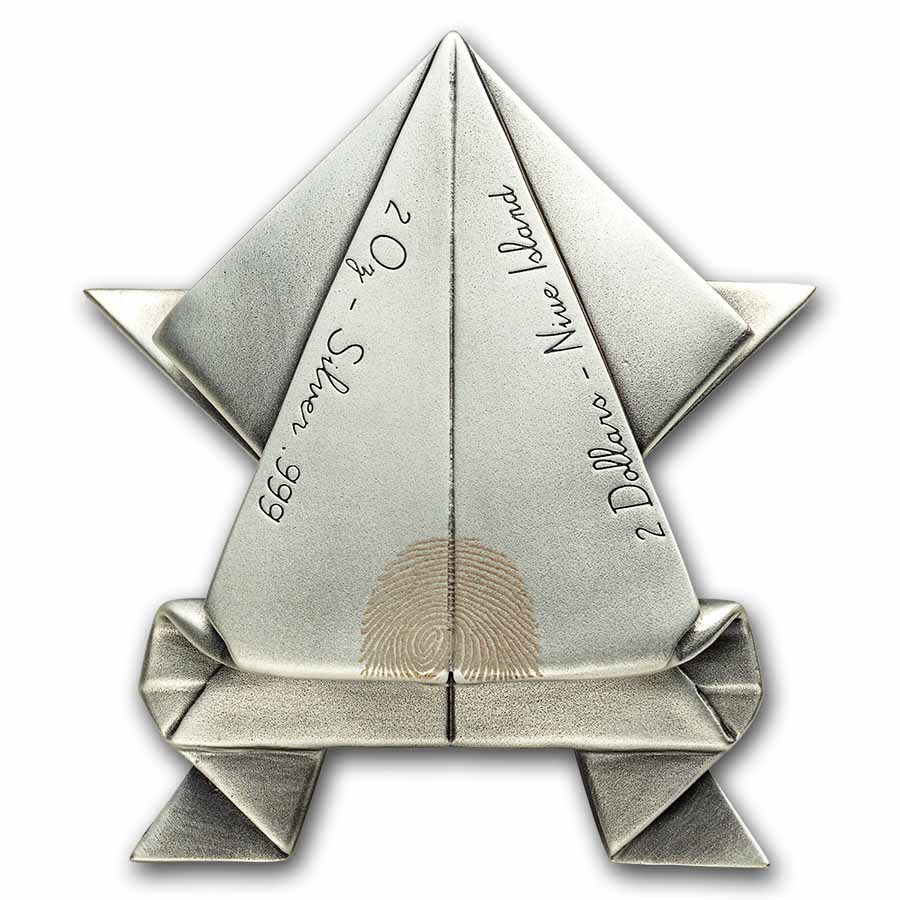2026 Niue 2 oz Silver Folded Dreams: Paper Frog (Box & COA)