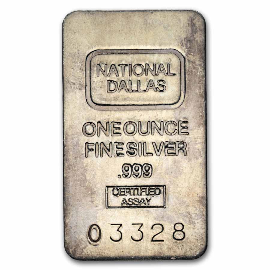 1 oz Silver Bar - Vintage National Dallas
