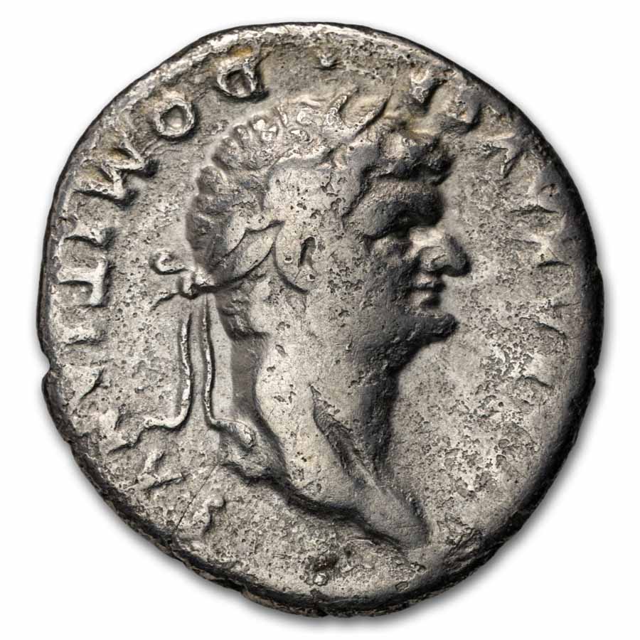 Roman Empire AR Denarius Domitian (81-96 AD) Fine (Random Coin)