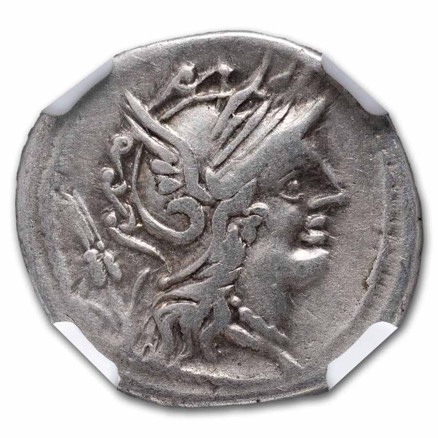Roman Republic Silver Denarius (211-28 BC) VF NGC (Random)