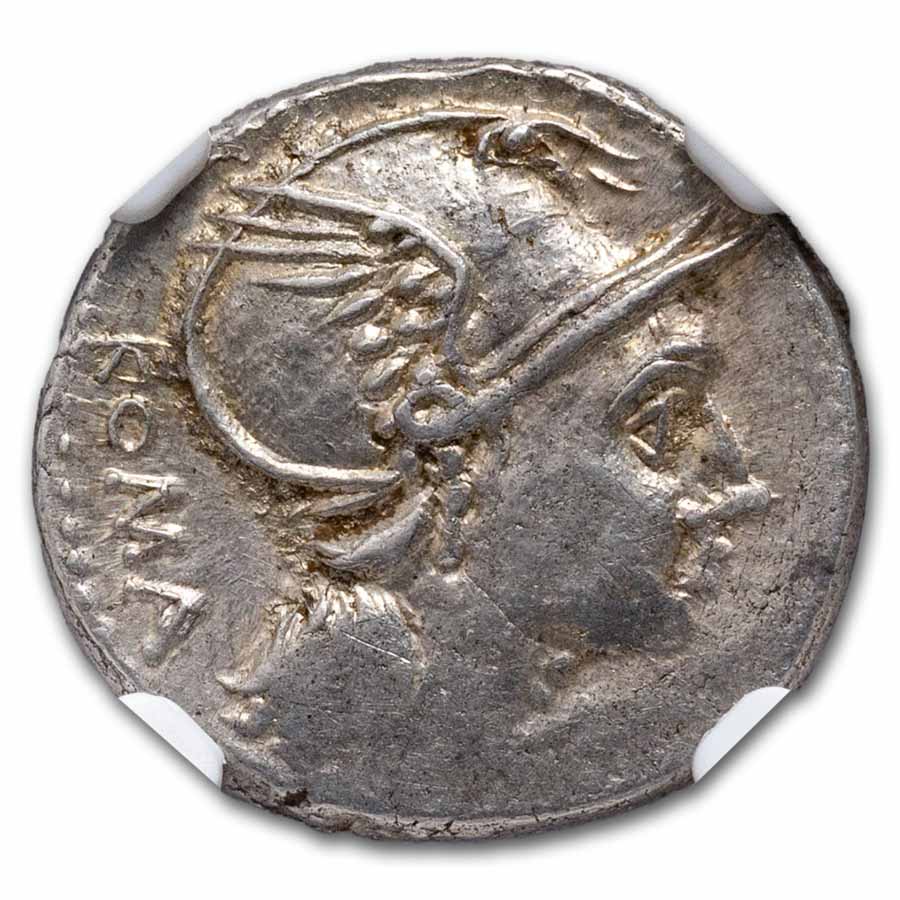 Roman Republic Silver Denarius (211-28 BC) XF NGC (Random)