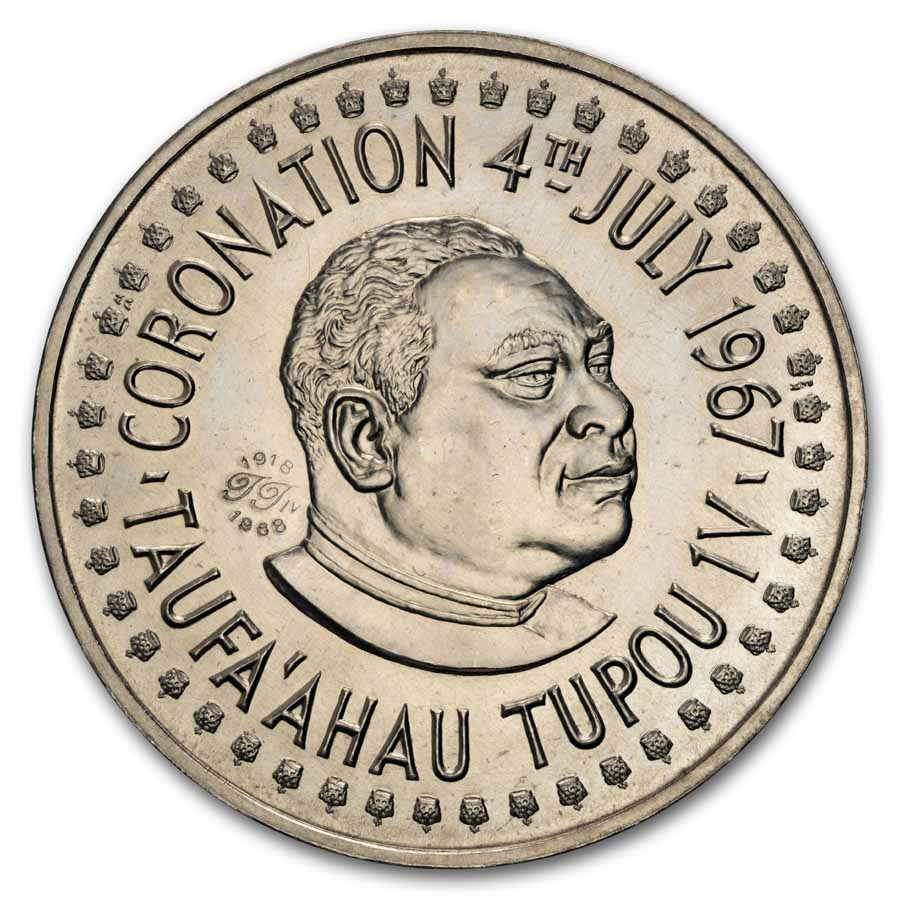 1968 Tonga Palladium 1 Hau Taufa'ahau Tupou Coronation BU
