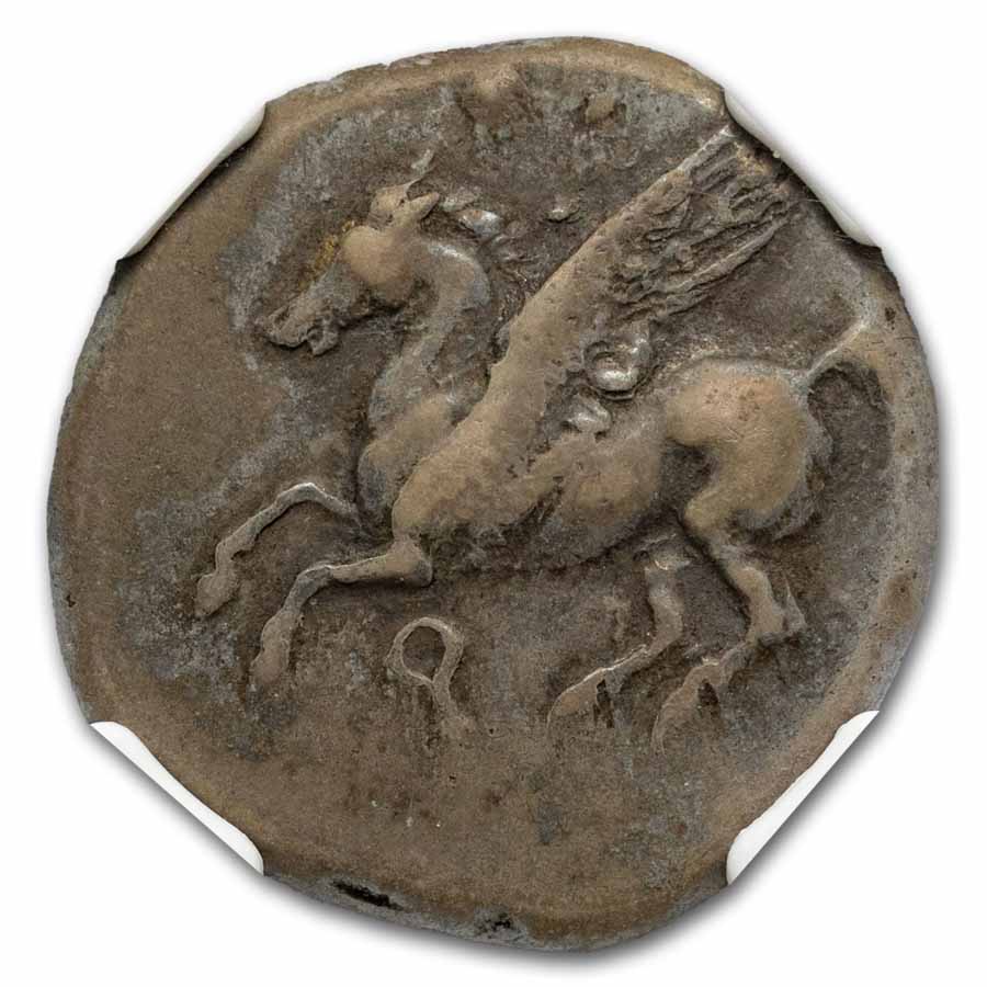 Corinthia AR Silver Stater Pegasus (4th Century BC) VF NGC