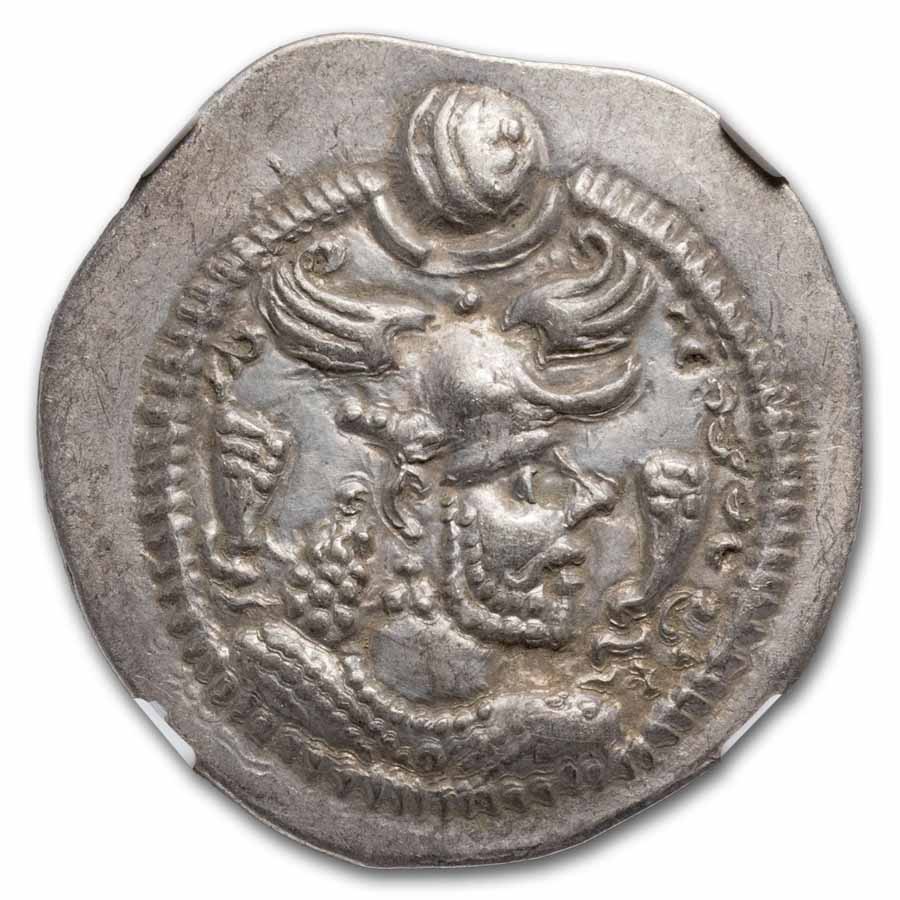 Sasanian Empire AR Drachm Peroz (457-484 AD) NGC AU