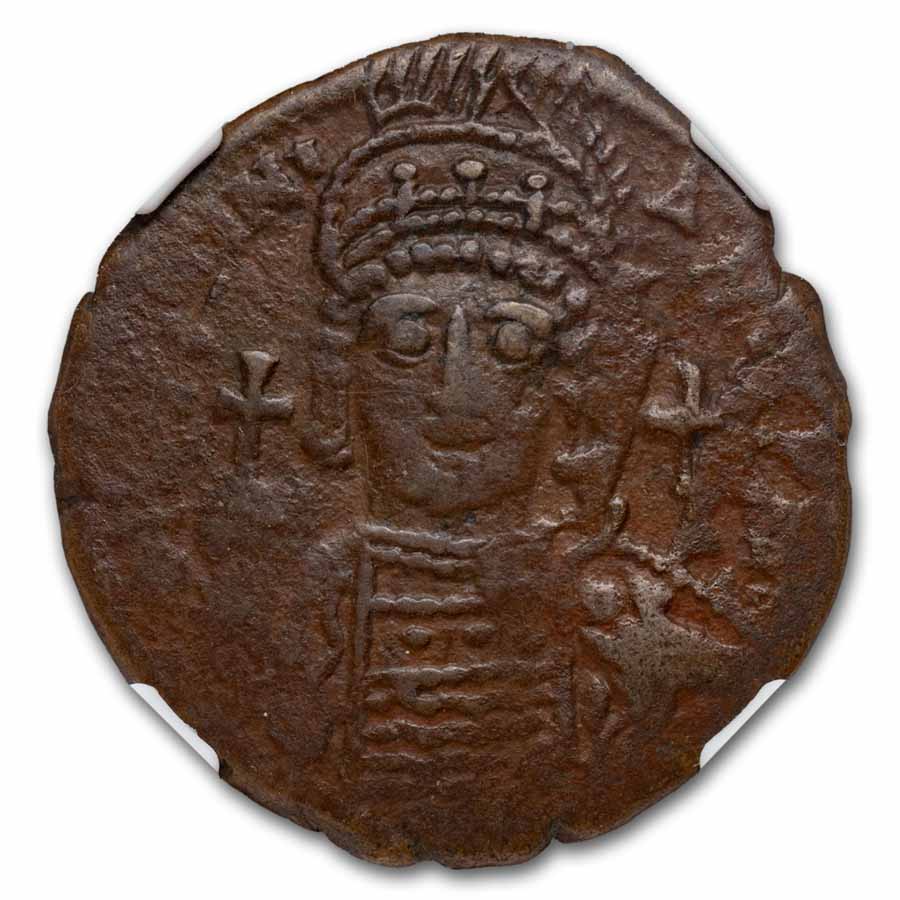 Byzantine Large Follis Justinian I (527-565 AD) VF NGC