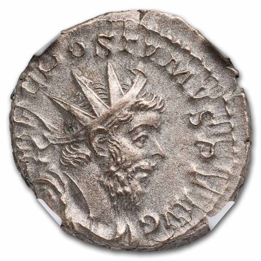 Romano-Gallic Emp BI Dbl Denarius Postumus (260-269 AD) Ch XF NGC