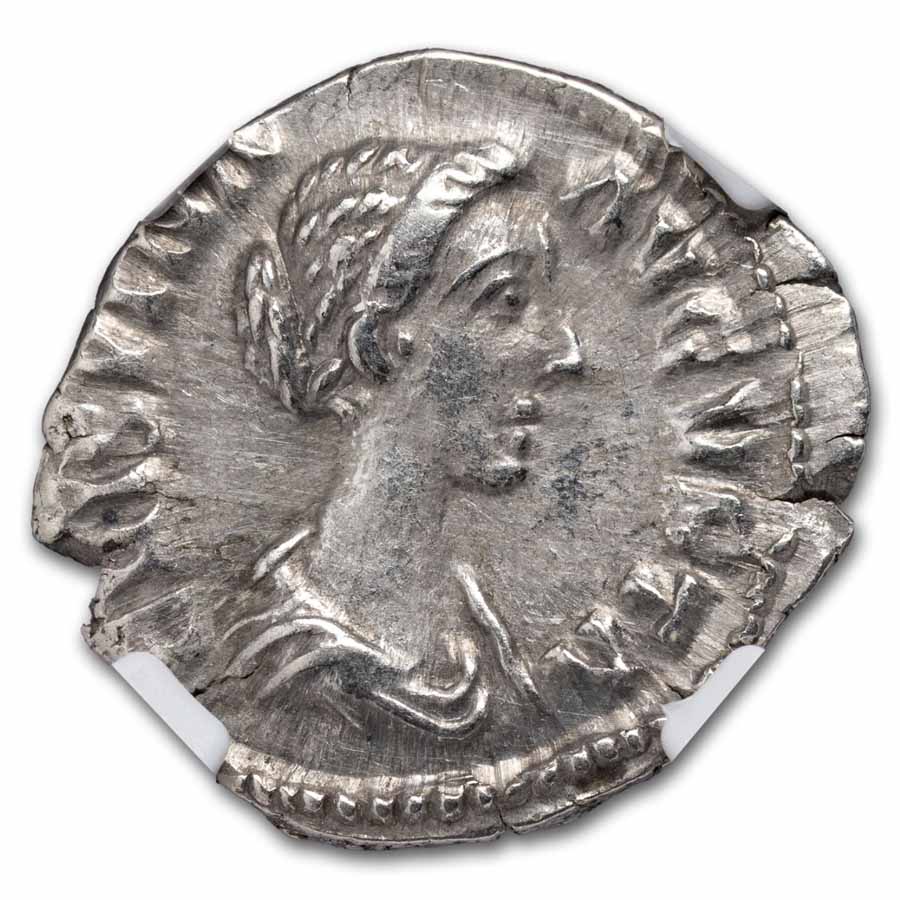 Roman AR Denarius Empress Crispina (177-182/3 AD) Ch XF NGC