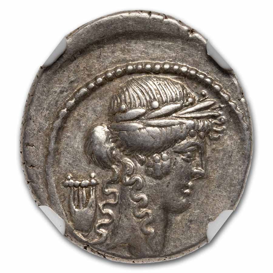 Roman Imperatorial AR Denarius P. Clod 42 BC Ch VF NGC