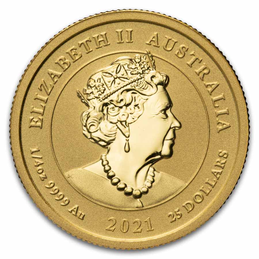 2021 Australia 1/4 Gold Florin (1910-2021) BU
